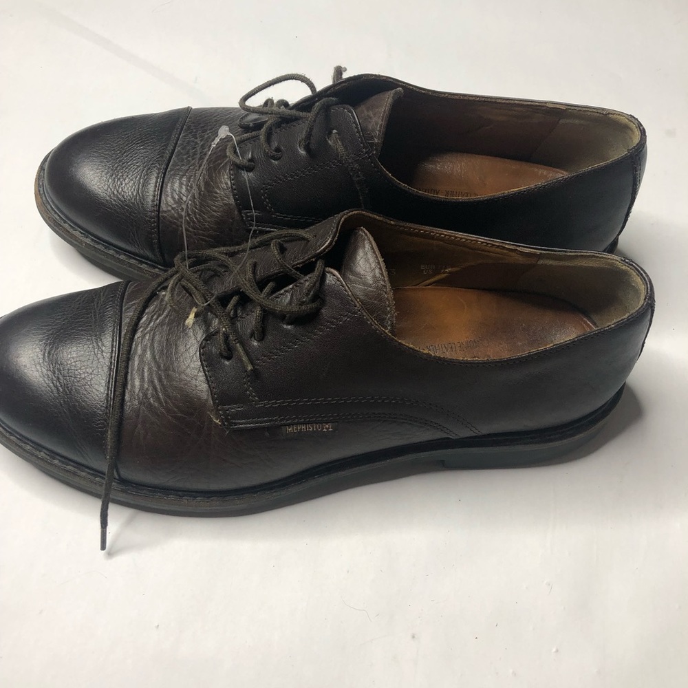 Mephisto Cap Toe Oxford Goodyear Welt Brown Leather Dress Shoes Men's 12
